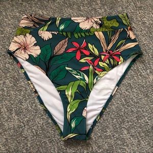 Cupshe floral bikini swim bottoms hi cut
